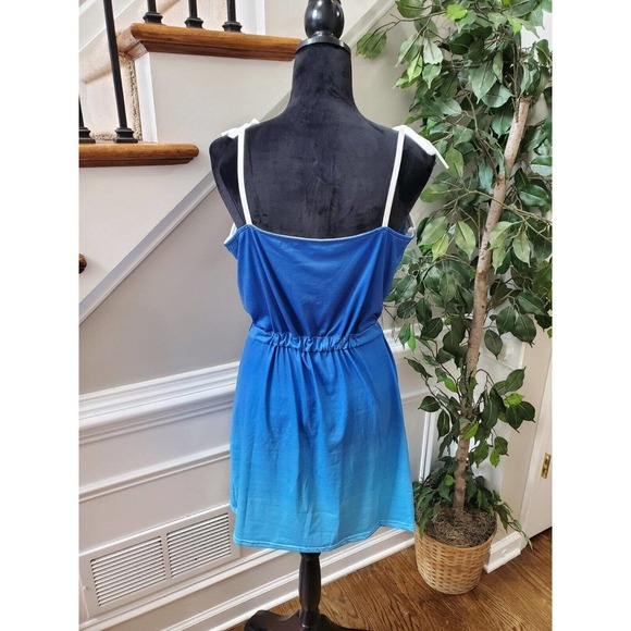 SHEIN Women's Blue Polyester V-Neck Strappy Short Casual Dress Size Medium - Picture 7 of 9